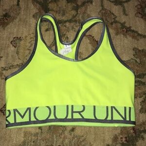 Under Armour neon yellow sports bra XS